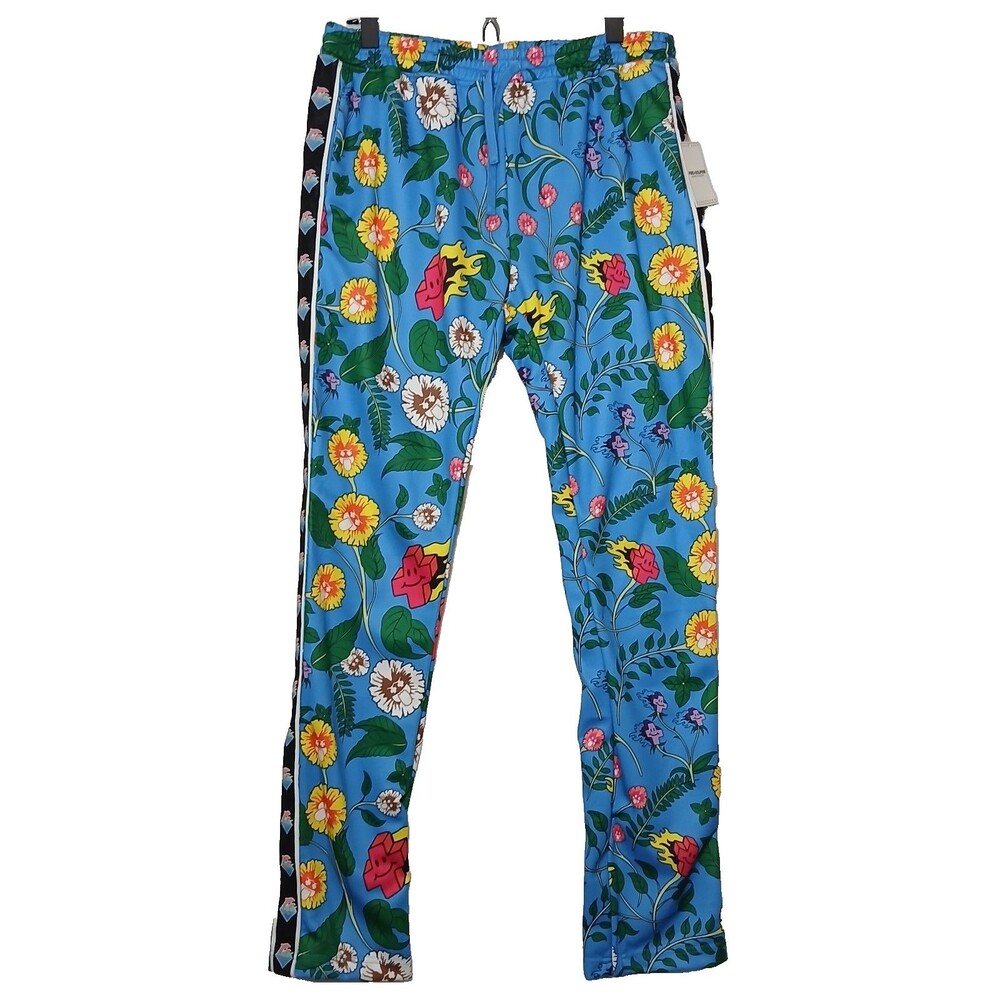 NEW Pink Dolphin 2XL Sweatpants Pull On Jogger Rare Printed Floral Active #1068